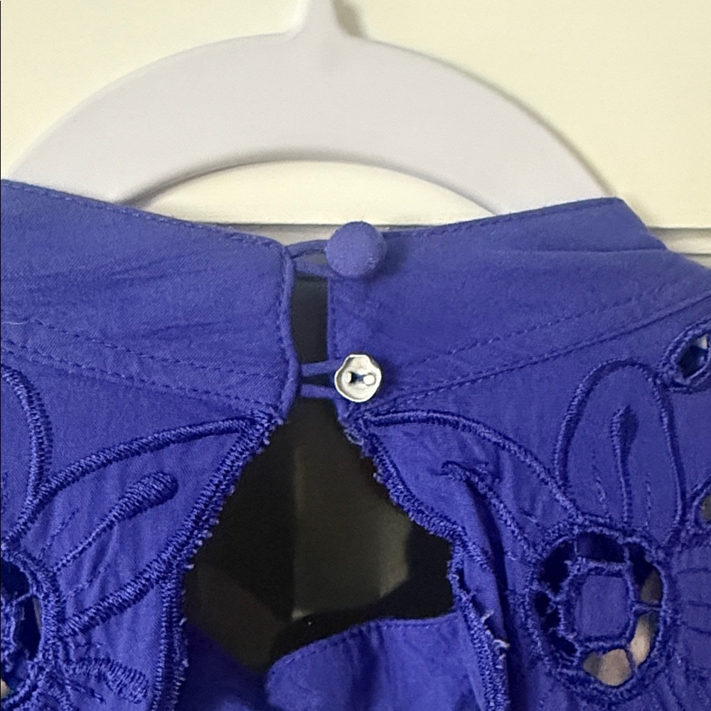 Free People purple/Royal Blue Sleeveless Cutout Embroidered Dress - Picture 6 of 8